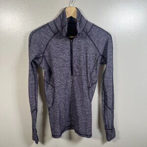 Luluelmon Race Your Pace Half Zip Pullover Size 6 Purple Cuffin Running Athletic